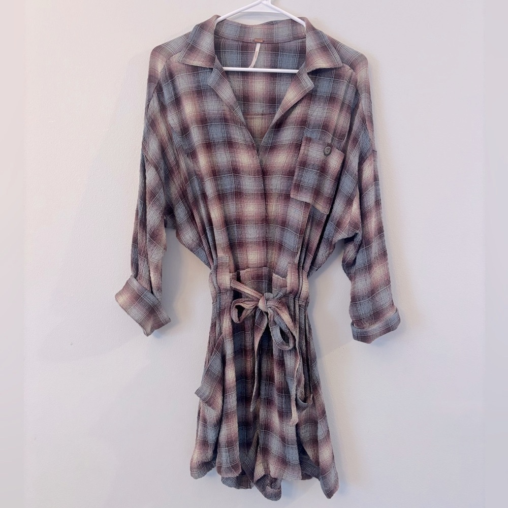Free People Before I Let Go Plaid Romper - Picture 4 of 13
